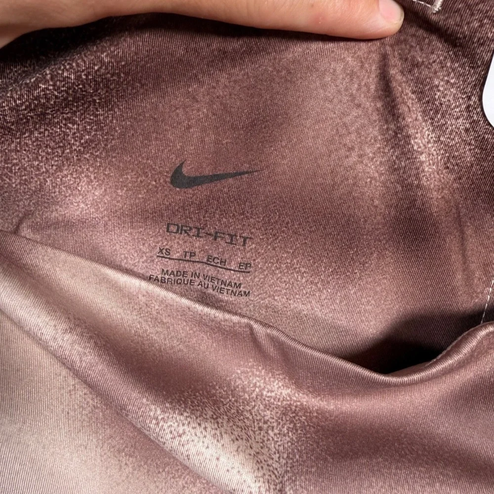 NWT Nike‎ One Women's XS High Rise Full Length Dri-Fit Leggings Mauve Ombre